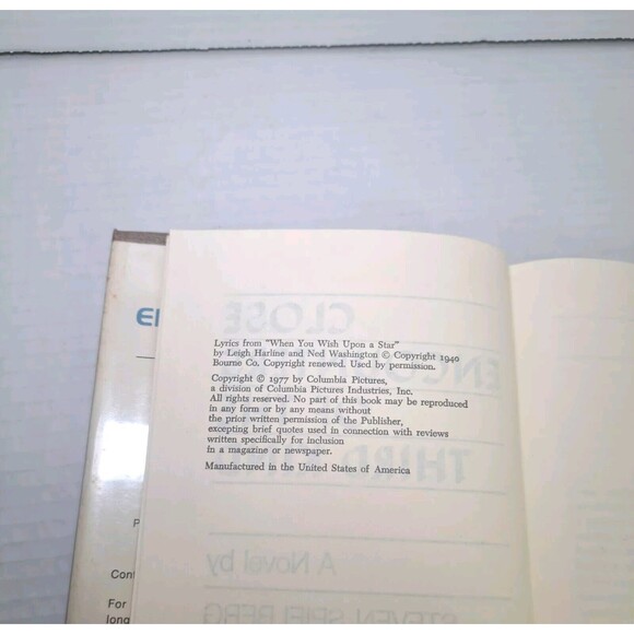 Close Encounters Of The Third Kind by Steven Spielberg Hardcover Book 1977 BCE - Picture 4 of 4